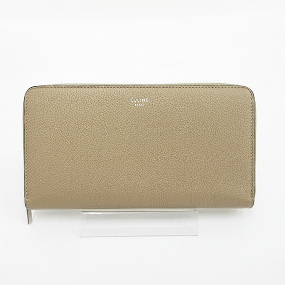 Celine Leather Zip Beige Wallet - Picture 1 of 8